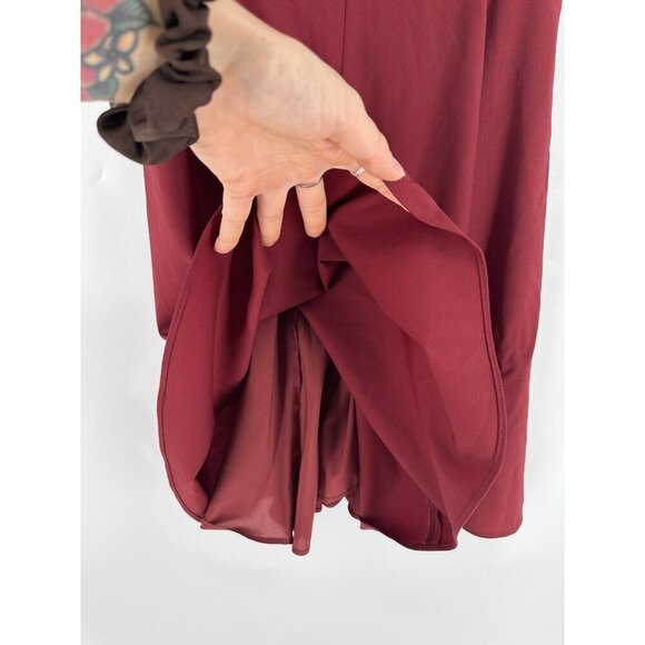 M.M. LaFleur Ruth A Line Wool Blend Dress Pinot Burgundy Women’s 4 EUC - Picture 7 of 11